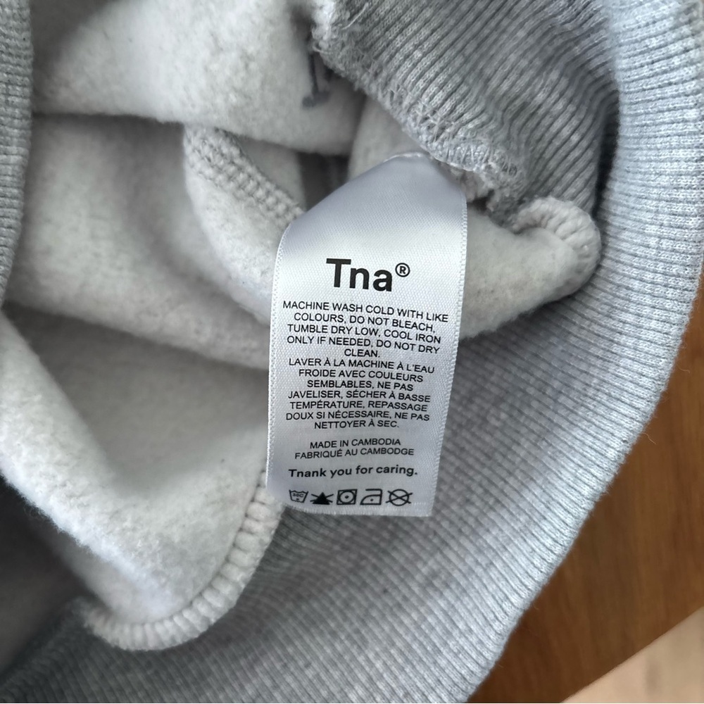 TNA Cozy Fleece Cropped Sleeveless Sweatshirt Gray Women’s XS/XXS Aritzia - Picture 7 of 8